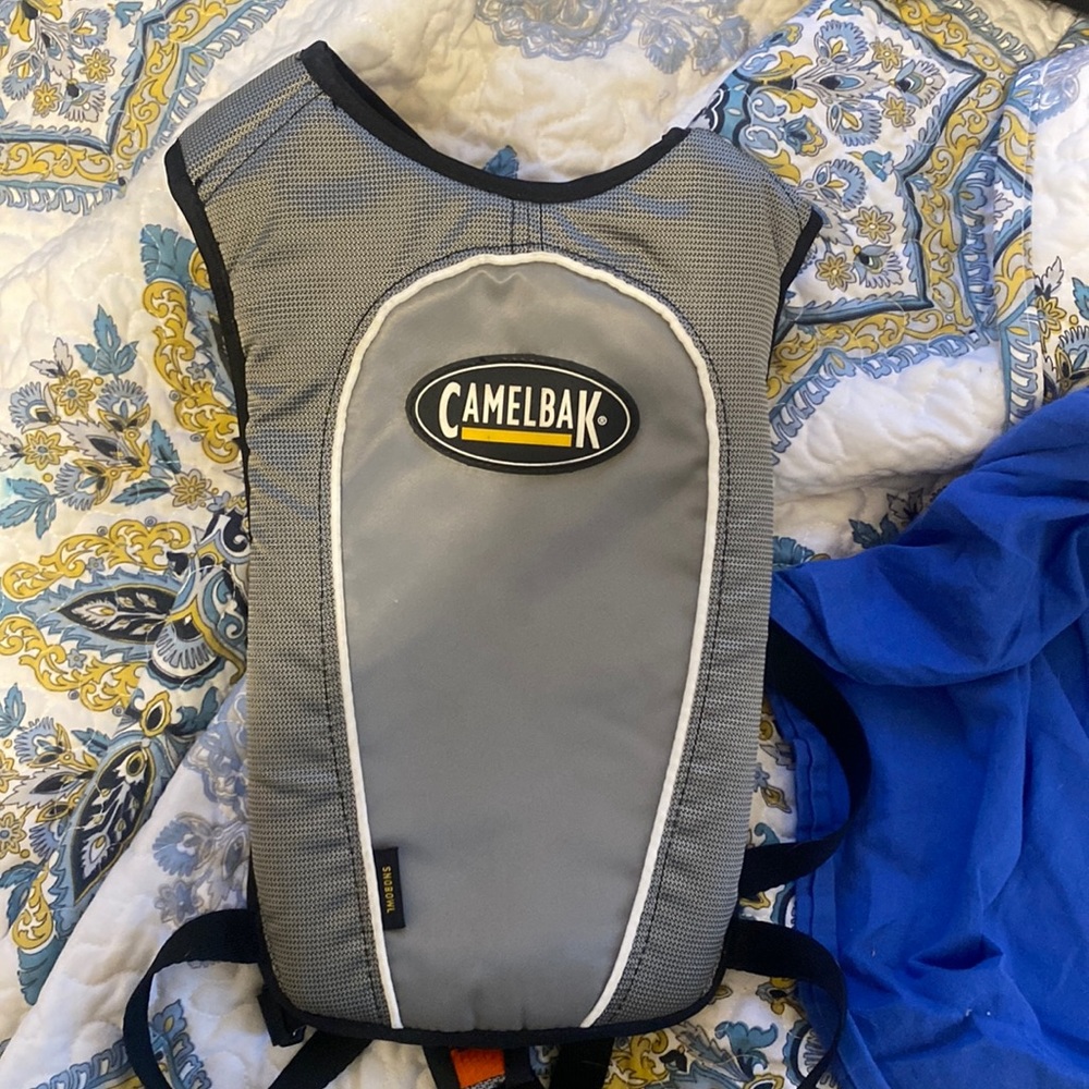 NWOT camelbak pack (no bladder) sliver and orange
